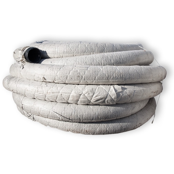 Труба дренажная гофр. однослойная ПНД 110/93-II (черная) с фильтром (бухта 50 м.) 22741